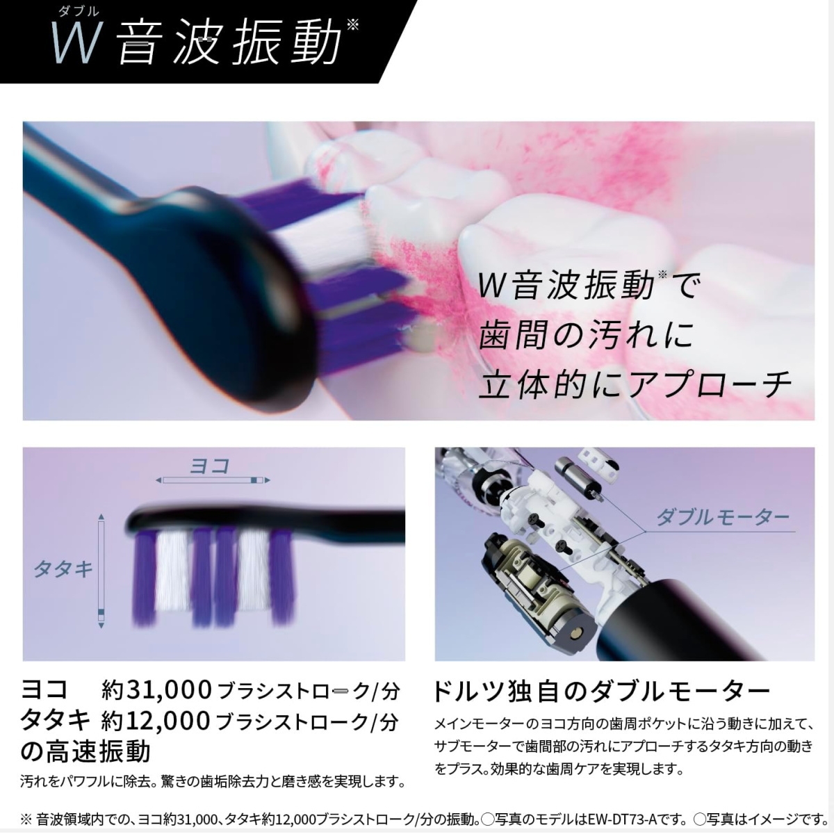 Doltz パナソニック 音波振動ハブラシ ドルツ EW-DT63 全2色