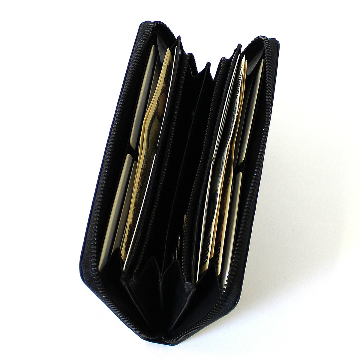 FRUH フリュー リアルカーボン ラウンドジップウォレット ブラック GL026 長財布 :gl026:i-shopさくら !店 通販  