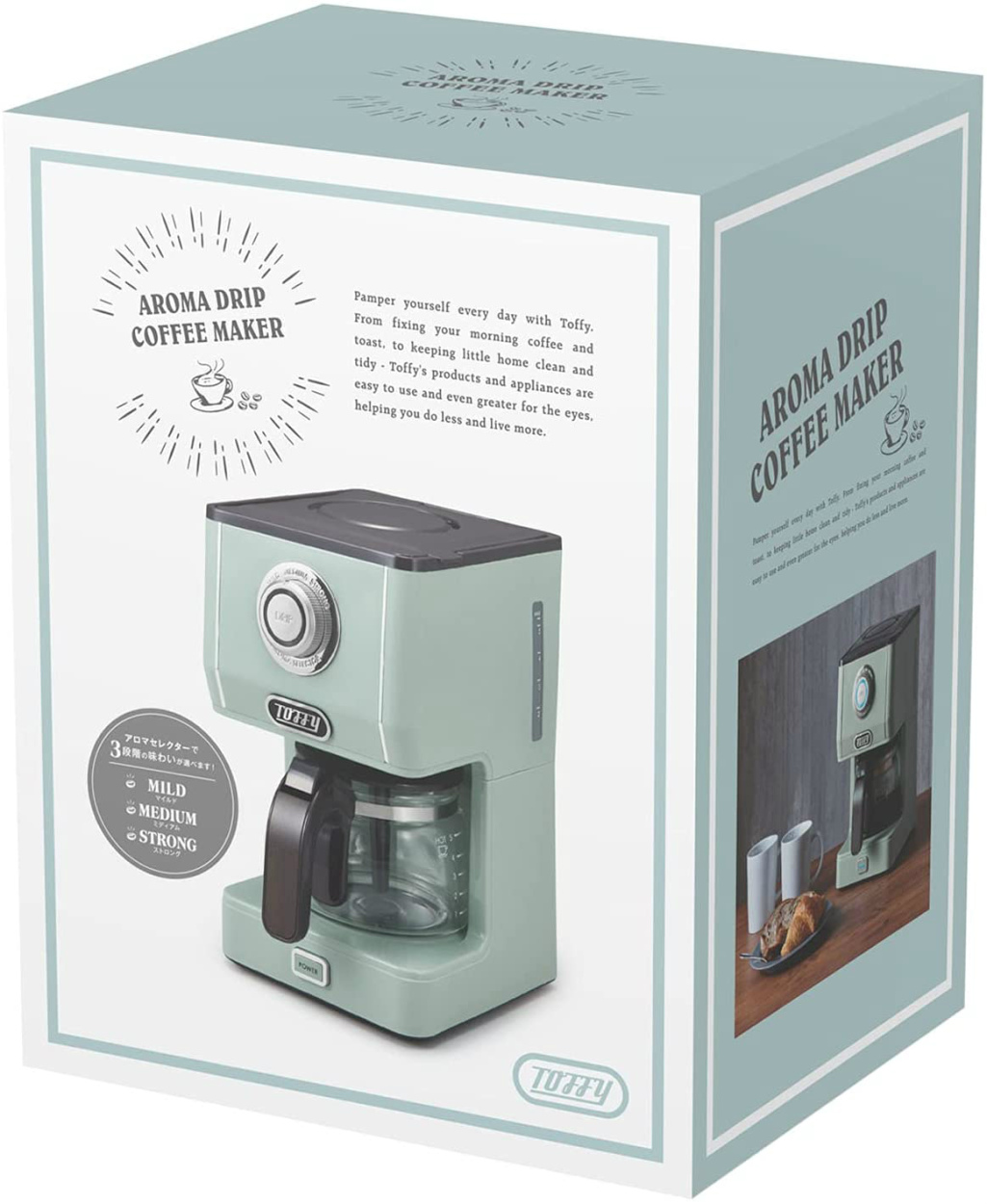 Toffy アロマドリップコーヒーメーカー K-CM5-PA ペールアクア