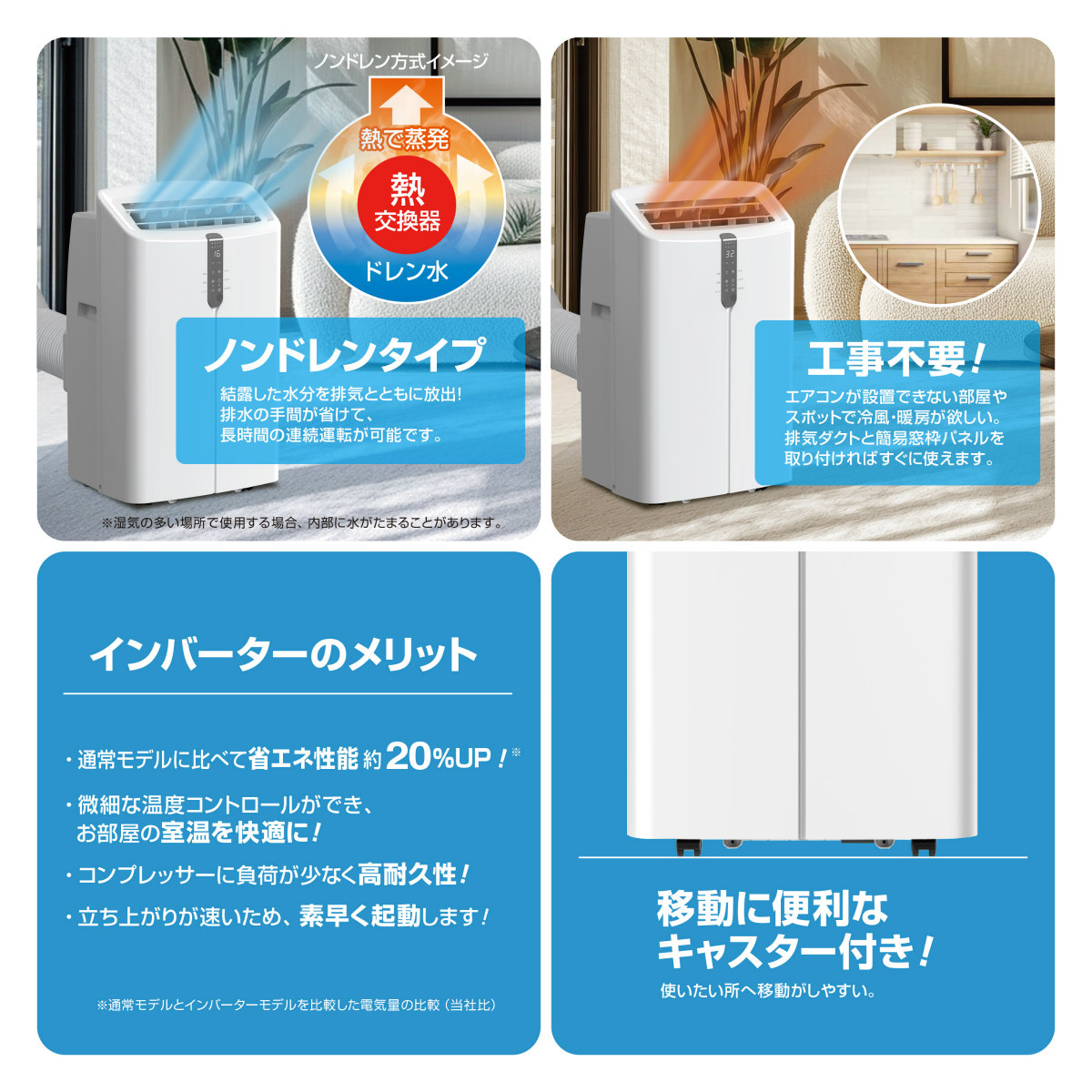 S.Kjapan 【2026年モデル】エスケイジャパン 移動式エアコン 冷暖房