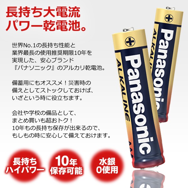 パナソニック アルカリ乾電池 40本 単三形 単四形 Panasonic 単3