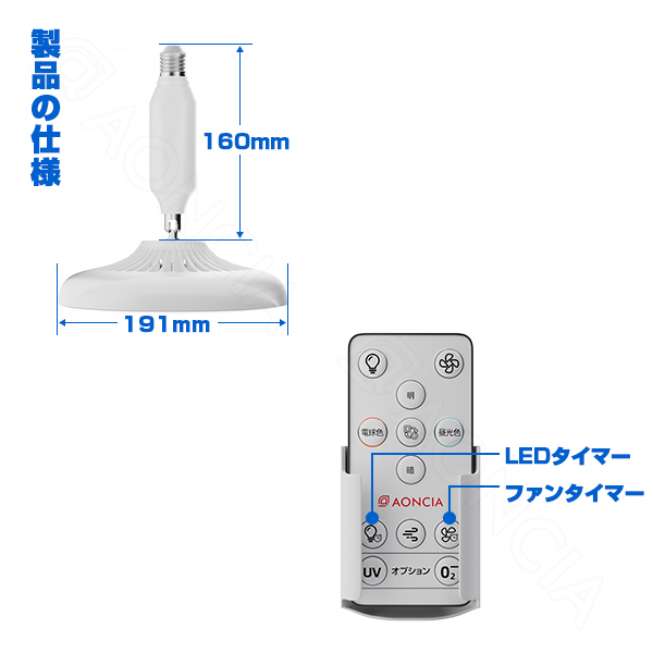 シーリングファンライト 多機能 リモコン付 LED シーリングライト