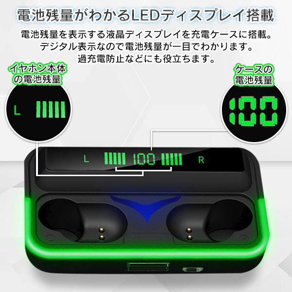 ワイヤレスイヤホン Bluetooth 最新型 小型 軽量 Hi-Fi高音質 