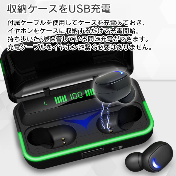 ワイヤレスイヤホン Bluetooth 最新型 小型 軽量 Hi-Fi高音質 