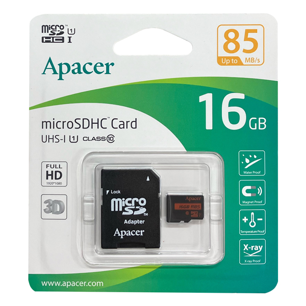 マイクロsdカード microSDHC 16GB Apacer UHS-I Class10 3D FILL HD