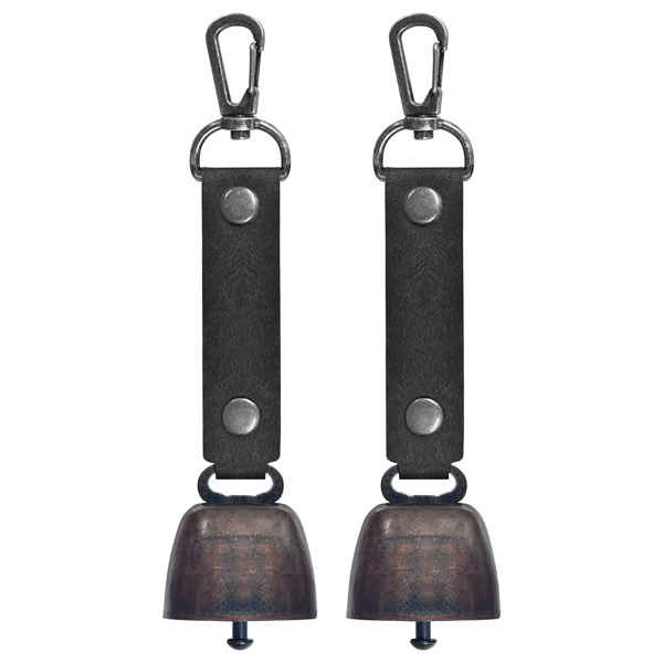 熊鈴 熊よけ鈴 2個セット 野生動物 回避 カラビナ 消音機能付き 熊よけ