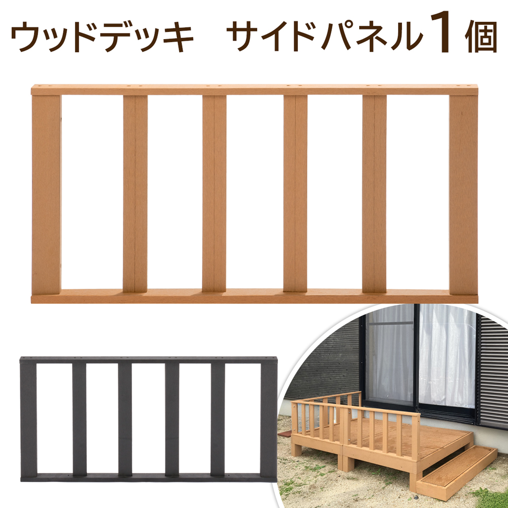 ウッドデッキ 人工木 サイドパネル×1個 錆びない 腐らない 木樹脂製