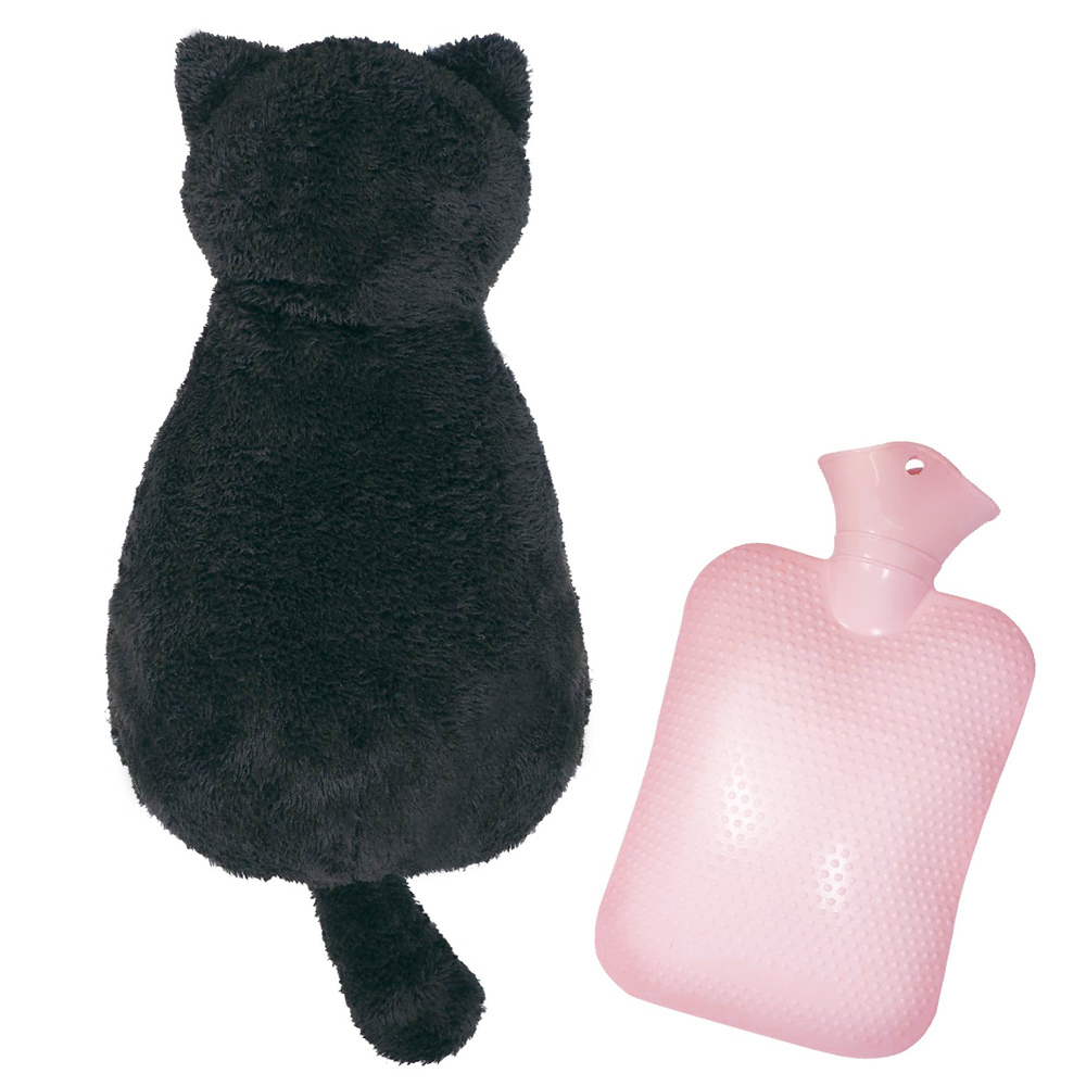湯たんぽ もこもこ 猫カバー付き エコ ふかふか カバー ゆたんぽ ネコ