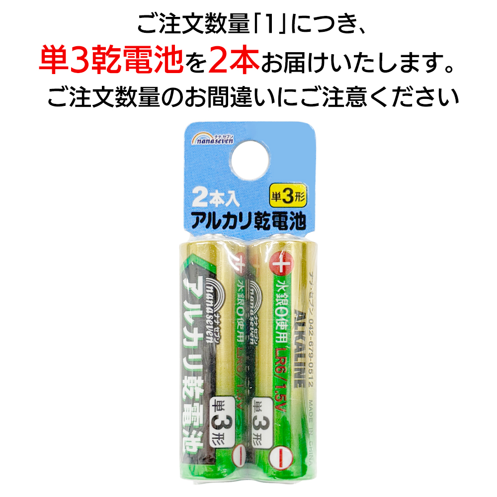 半額以下セール】激安55円！アルカリ電池 2本入り 単3 電池 乾電池 単