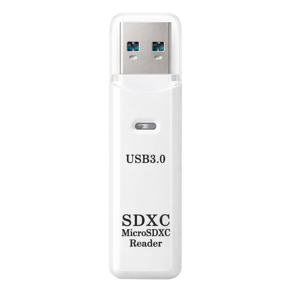 カードリーダー usb3.0 高速 2-in-1 SD microSD SDHC SDXC microSDHC
