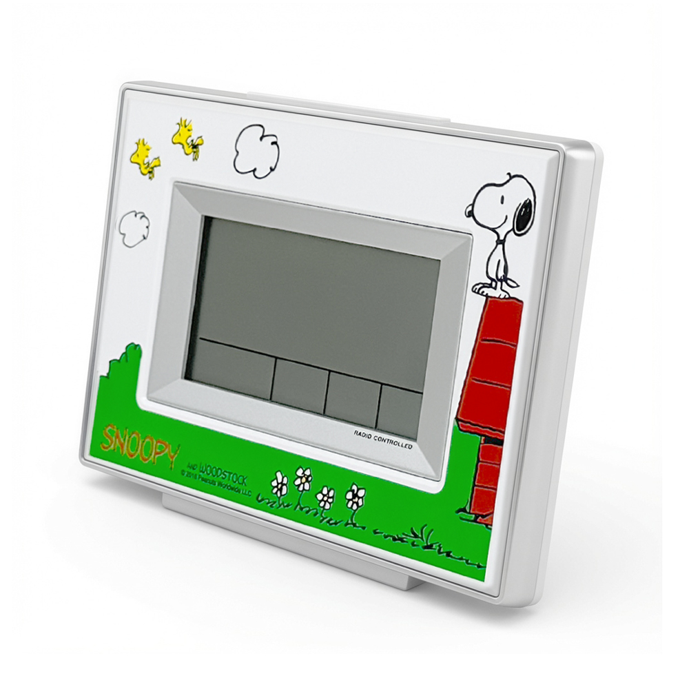 RHYTHM リズム 置き時計 SNOOPY キャラクター 目覚まし時計 電波時計