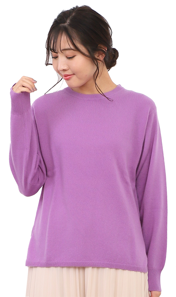 送料無料】【カシミヤ100％試験鑑定証明済】レディース クルー