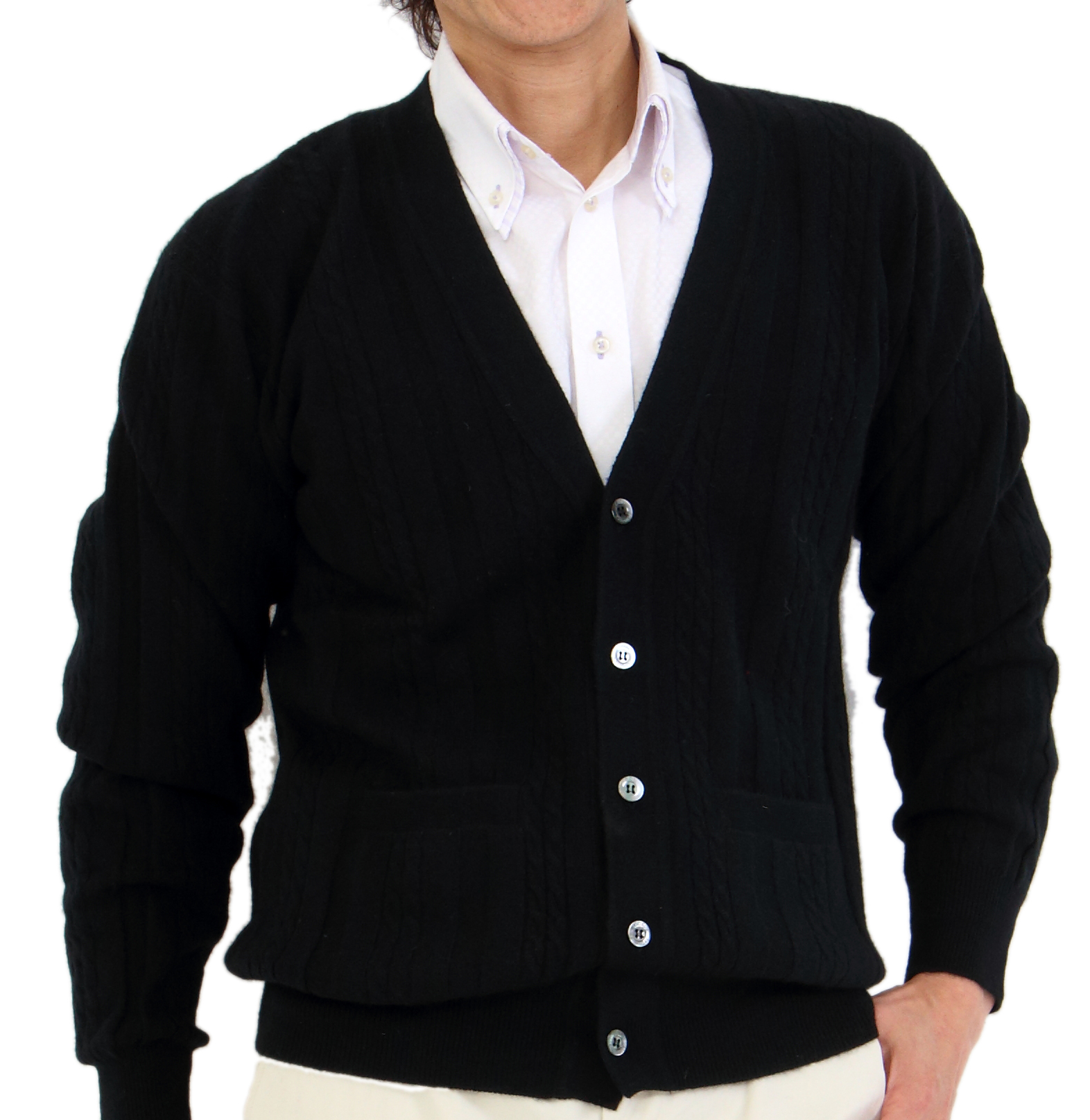 送料無料】【カシミヤ100％試験鑑定証明済】メンズ V首