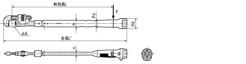 TOHNICHI 東日＞直送品 PHL100N パイプレンチヘッド付プリセット形 ト