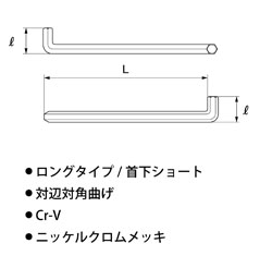 ASAHI DYS0910 Daxkey ロングダックスキー 両端曲げ ロング六角棒レンチ 9本組 ASH アサヒ 旭金属工業 | 旭金属工業 | 02