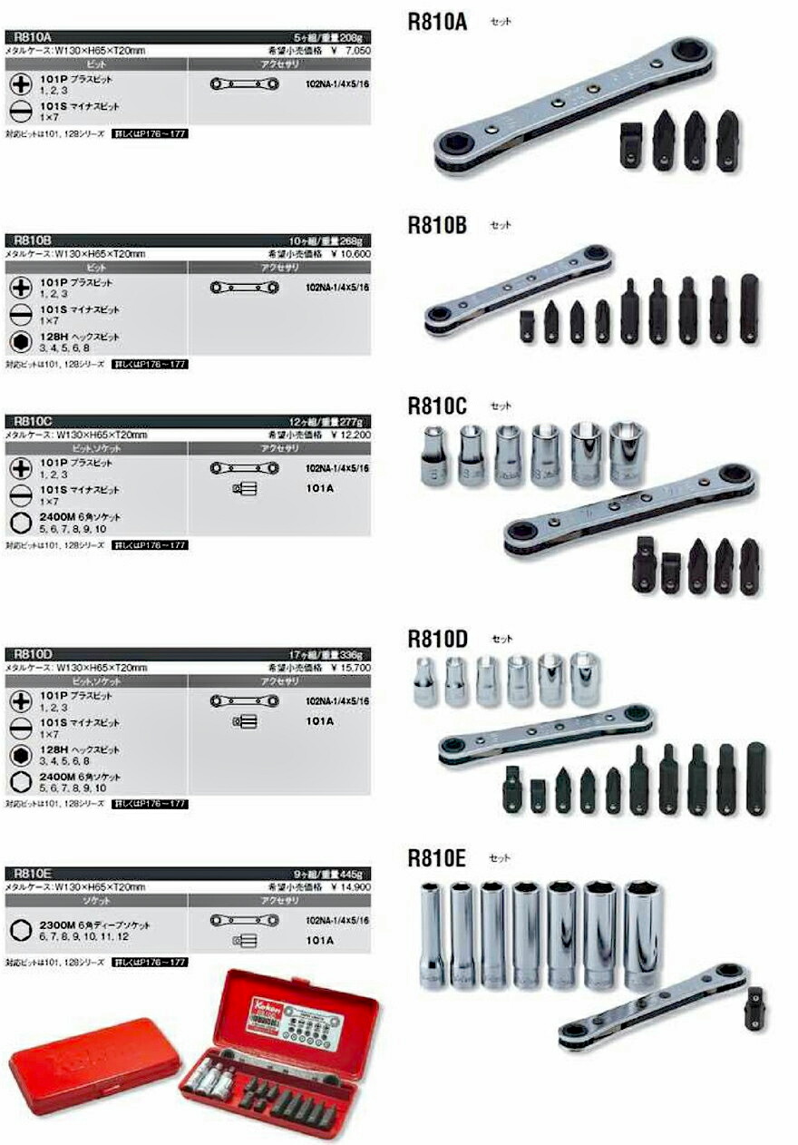 Ko-ken（コーケン） Ko-ken R810D ラチェットスパナ セット 17ヶ組