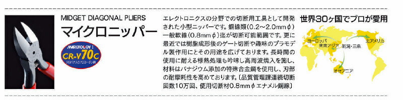 在庫数7 KEIBA MNA04 マイクロ ニッパー 100mm ケイバ マルト長谷川工作所 | KEIBA | 01