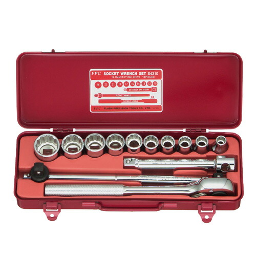 FPC FPC S4310(6P) ソケットレンチセット 差込角12.7mm 13pc : 工具の 