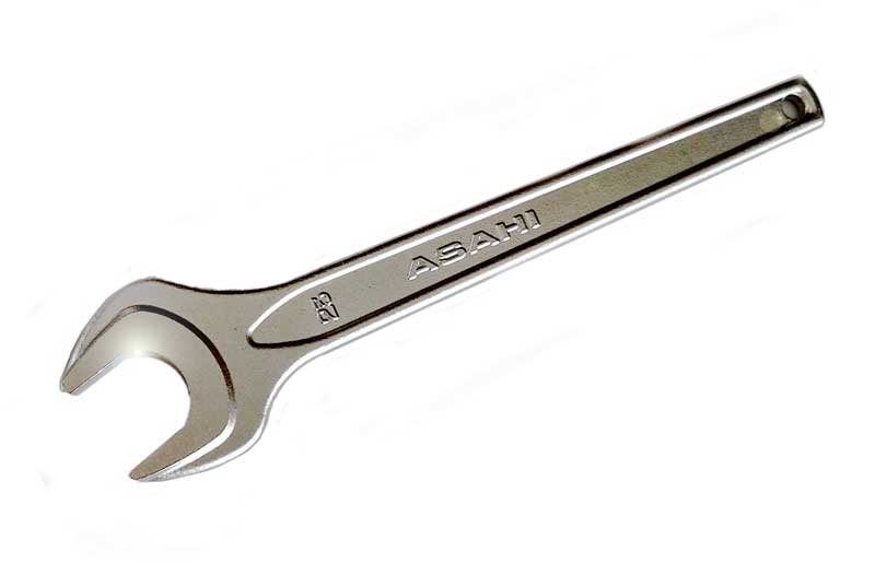旭金属工業 ASAHI SSP46 丸形片口スパナ JISH強力級（クロムメッキ
