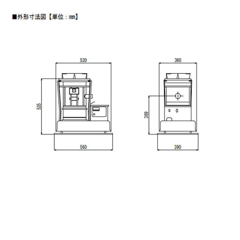 煙突式 半密閉式石油暖房機 中央設置 サンポット 石油ストーブ KSH