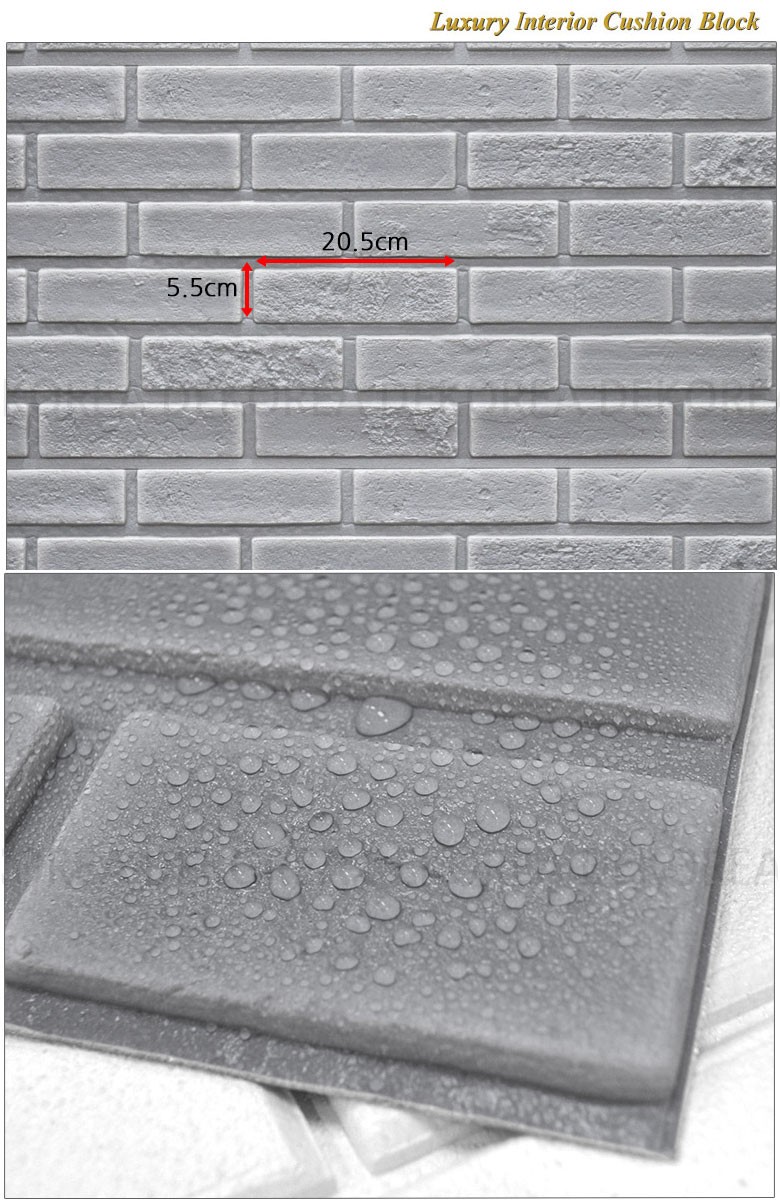 Diy 発泡スチロール シート おしゃれ シール壁紙 レンガ調 北欧 レンガ調 内装 100cmx10m 壁紙 シート クッションブリック グレー 3d立体 Blk7m10 ユニコ 壁紙クッション 貼る クッションレンガ