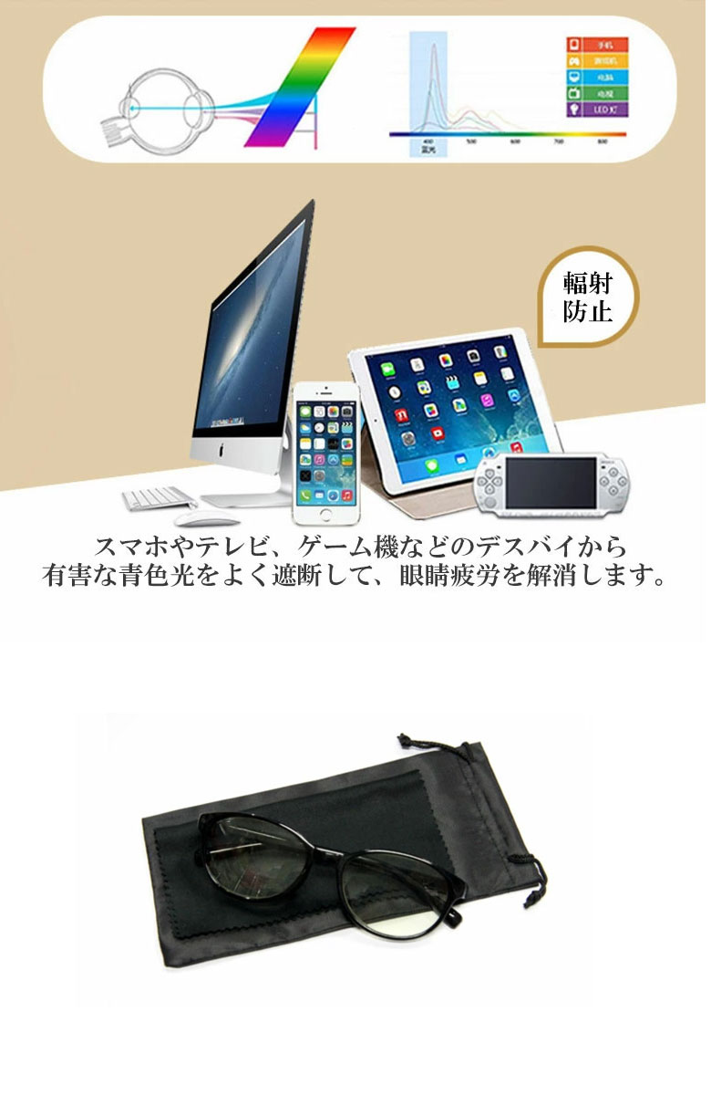 ブルーライトカット メガネ 眼鏡 老眼鏡 度入り pcメガネ UVカット