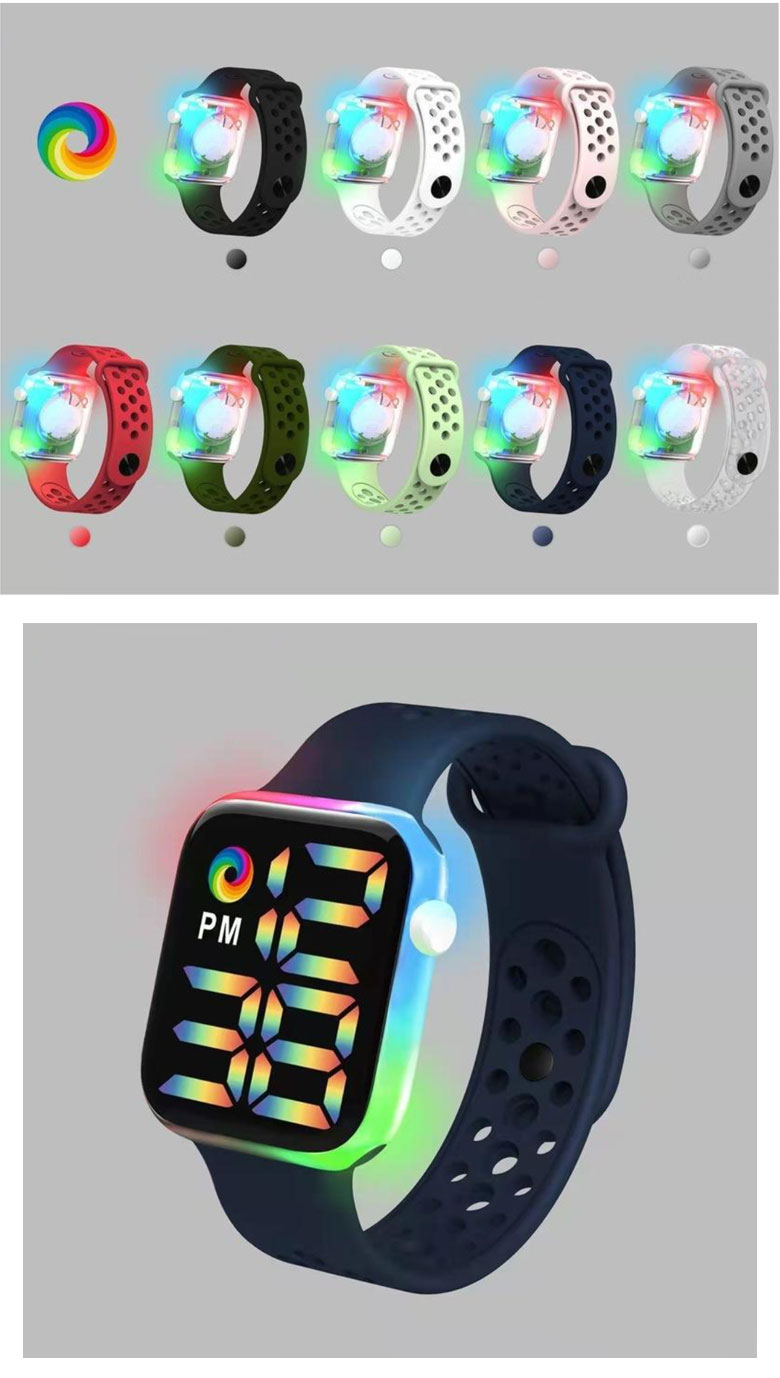 シリコンウォッチ LED 防水 (生活防水) ウォッチ