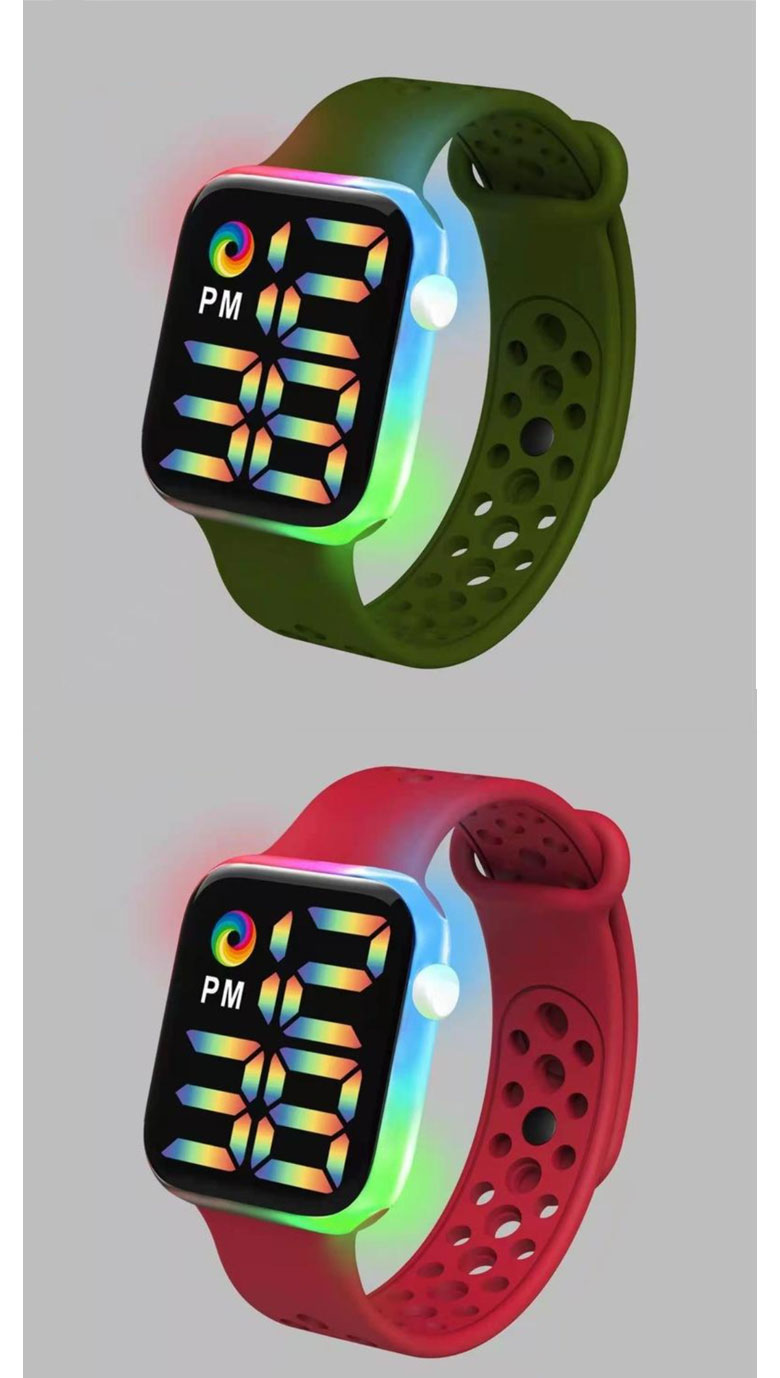 シリコンウォッチ LED 防水 (生活防水) ウォッチ