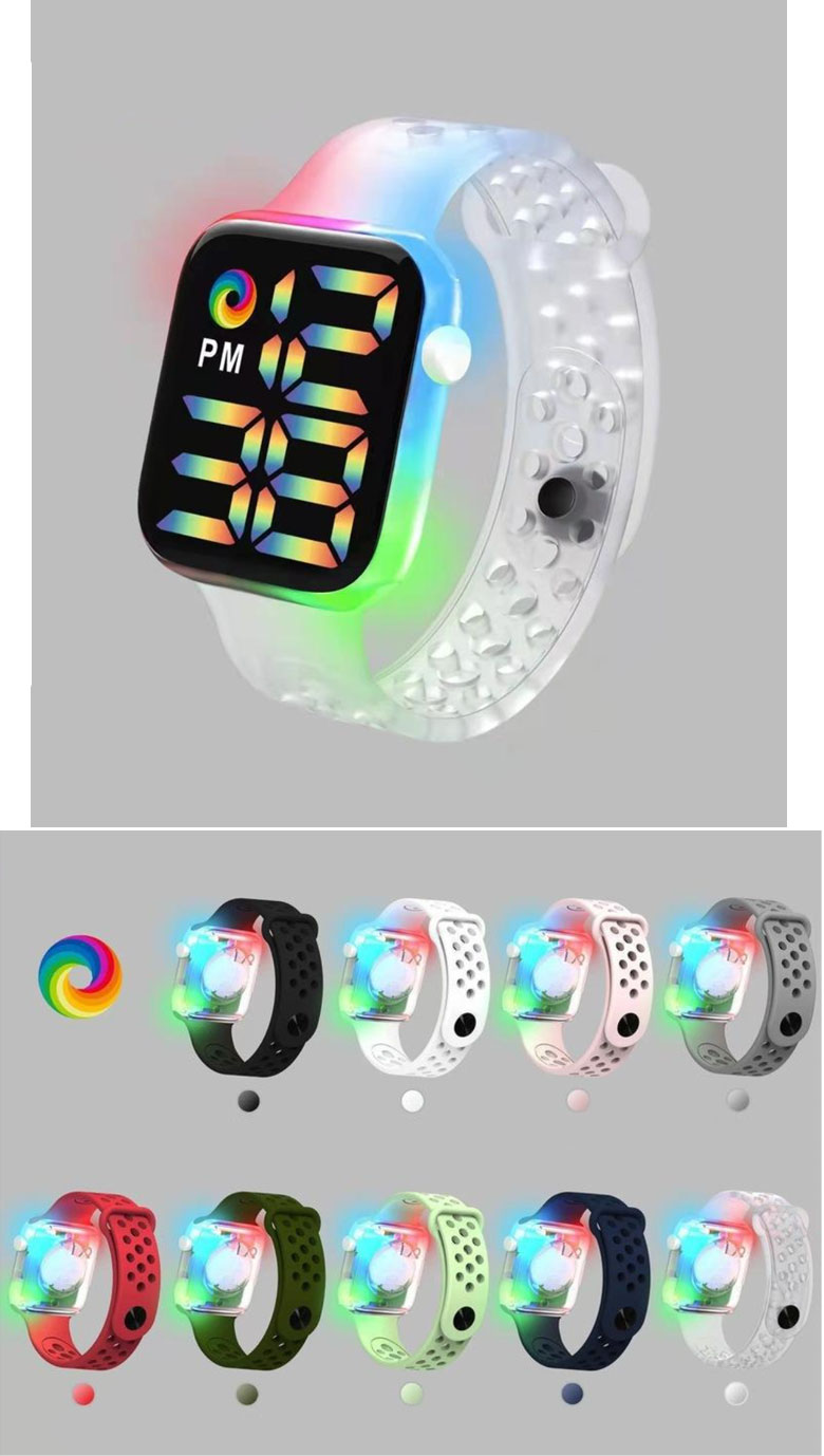 シリコンウォッチ LED 防水 (生活防水) ウォッチ