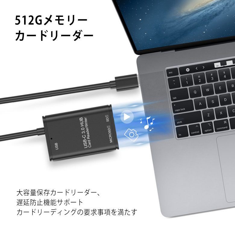 3in1 USB 3.0 タイプ C アダプタ ハブ Type C HUB