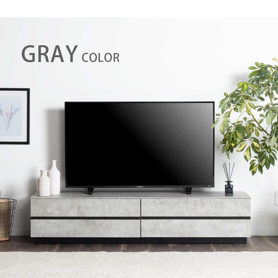 幅160 トリポリ テレビ台 ローボード テレビボード 大理石風 完成品
