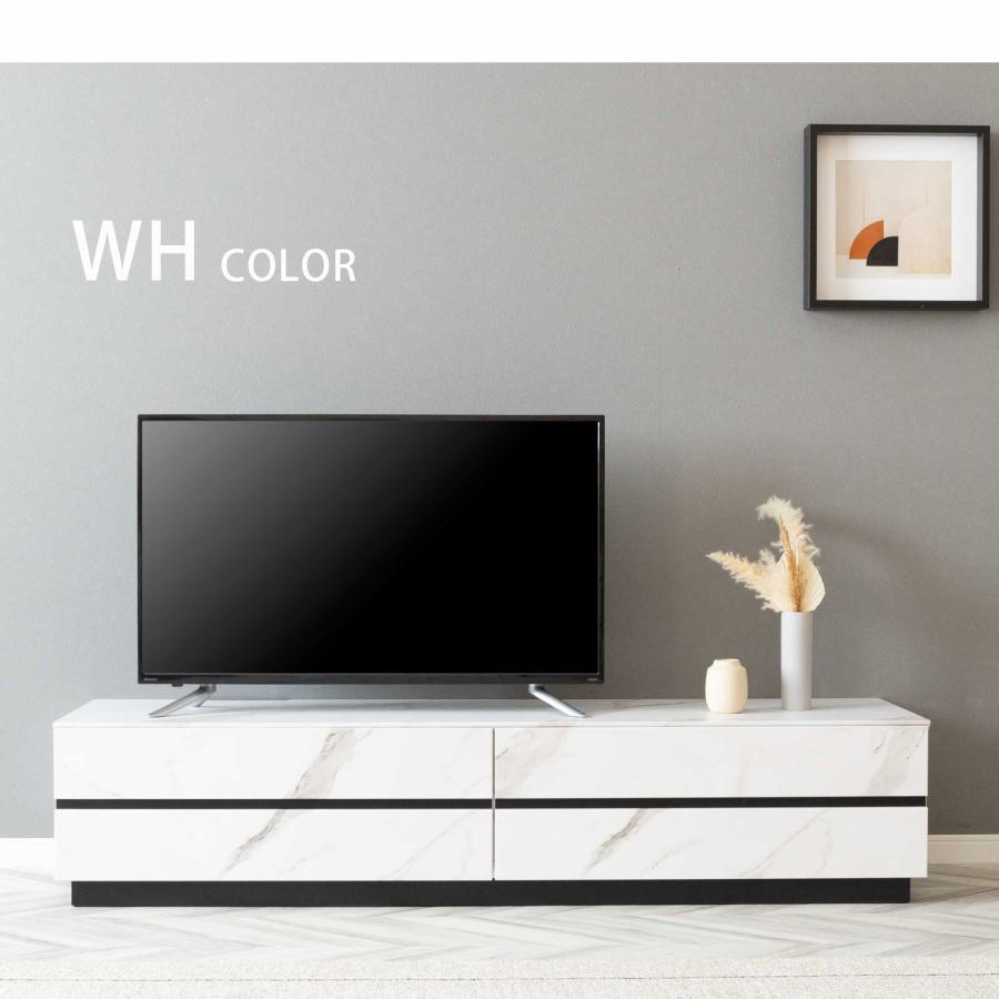 幅160 トリポリ テレビ台 ローボード テレビボード 大理石風 完成品