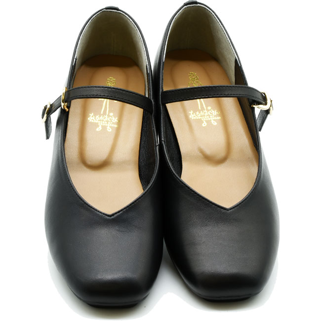 あしながおじさん パンプス レディース 厚底 ブラック 黒 パンプス