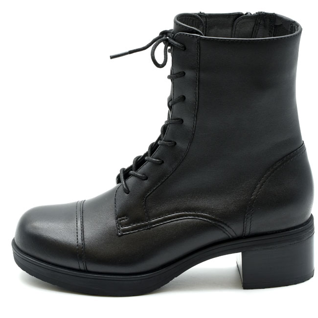 あしながおじさん ブーツ レディース 黒 茶色 レースアップブーツ 本革