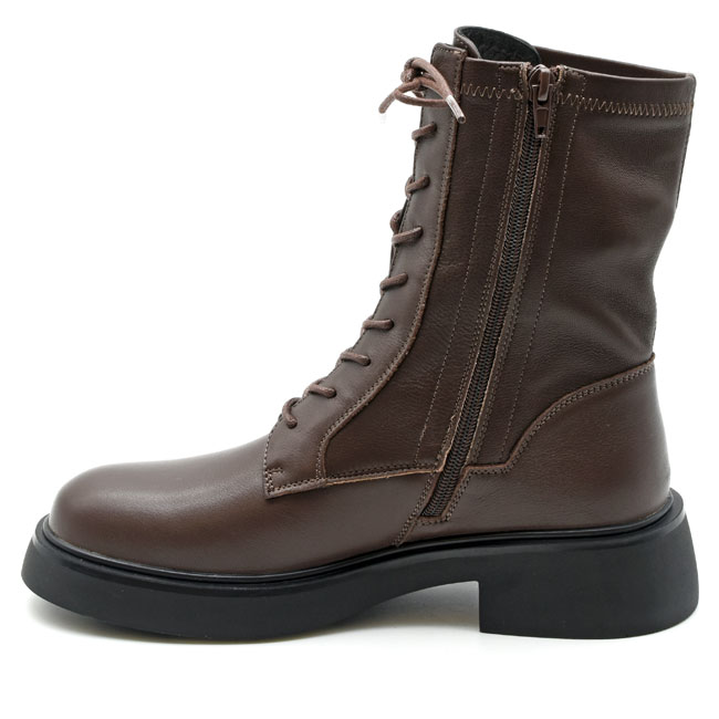 あしながおじさん　レースアップブーツ 編み上げブーツ コンバットブーツ 本革 あしながおじさん ブーツ レディース 黒 茶色 レースアップブーツ 本革