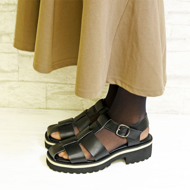 あしながおじさん グルカサンダル 厚底サンダル ストラップサンダル