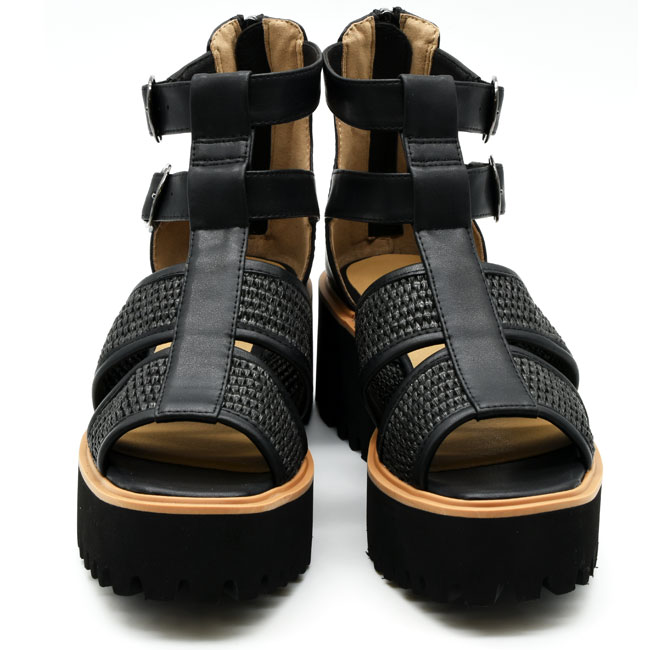 あしながおじさん ブーツサンダル 厚底サンダル グルカサンダル レディース 全2色 22.5-24.5 黒 7210123 (予約)は3〜5営業日後の出荷です。 あしながおじさん ブーツサンダル 厚底サンダル グルカサンダル