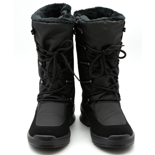 ブーツ レディース 厚底 ブラック 黒 スノーブーツ ボアブーツ rain