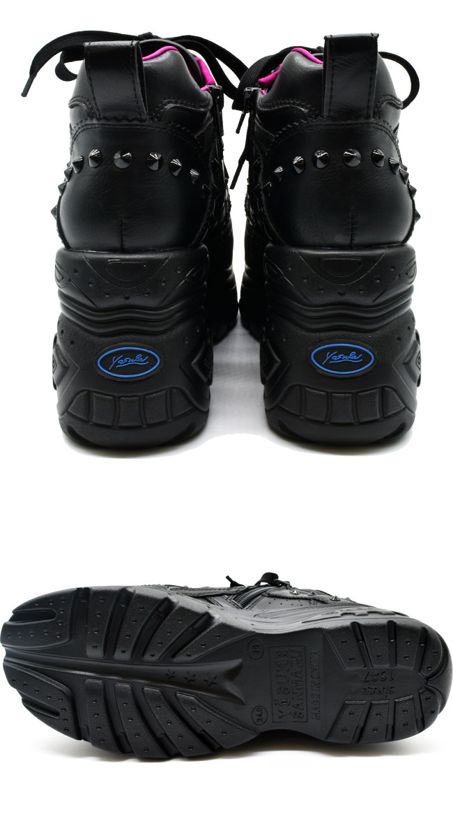 YOSUKE（ヨースケ） スニーカー レディース 厚底 ブラック 黒 厚底