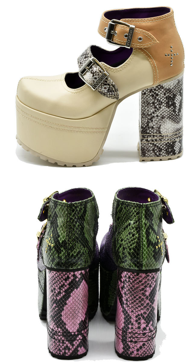 ヨースケ YOSUKE 厚底パンプス チャンキーヒール ゴスロリ レディース 新作 2601062 (予約)は5月下旬頃〜入荷予定 YOSUKE（ヨースケ） パンプス レディース 厚底 ブラック 黒 厚底