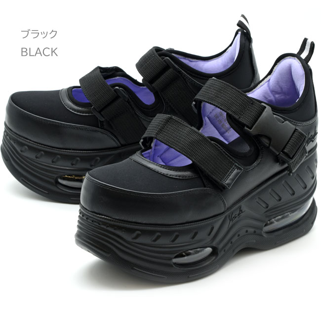 YOSUKE（ヨースケ） スニーカー レディース 厚底 ブラック 黒 厚底
