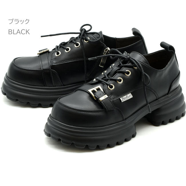 YOSUKE（ヨースケ） パンプス レディース 厚底 ブラック 黒 レース