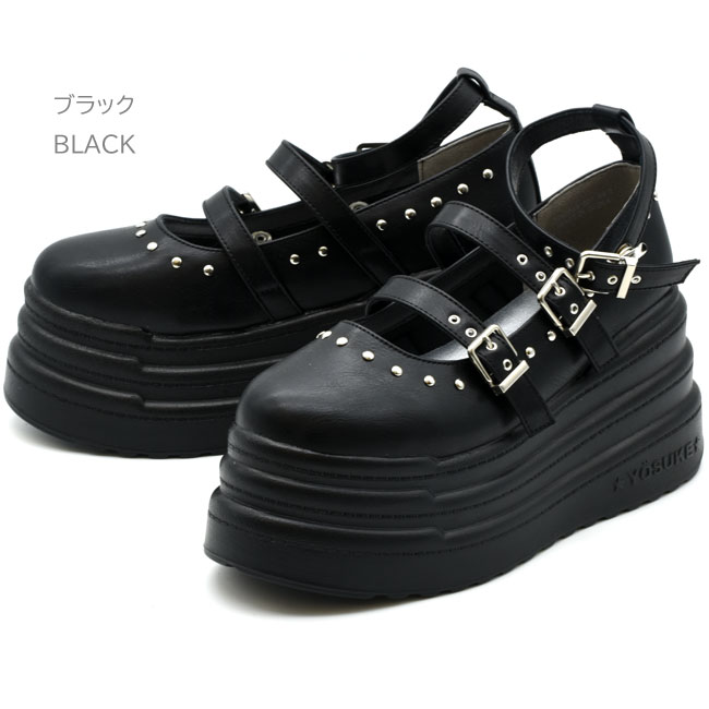 YOSUKE（ヨースケ） パンプス レディース 厚底 ブラック 黒 厚底