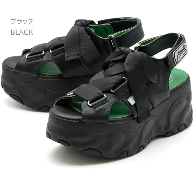 YOSUKE（ヨースケ） 厚底サンダル スポーツサンダル ハイソール レース