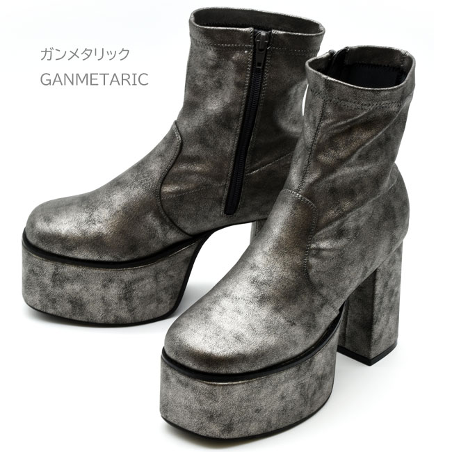 YOSUKE（ヨースケ） ブーツ レディース 厚底 ブラック 黒 厚底ブーツ