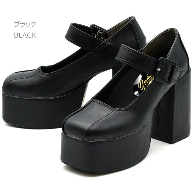 YOSUKE ヨースケ 厚底ストラップパンプス YOSUKE（ヨースケ） 厚底パンプス ストラップパンプス チャンキー