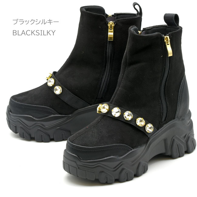 YOSUKE（ヨースケ） ブーツ レディース 厚底 ブラック 黒 厚底ブーツ
