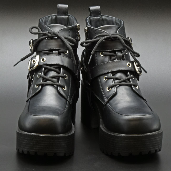 YOSUKE（ヨースケ） メンズ ブーツ スニーカー 厚底 ブラック 黒
