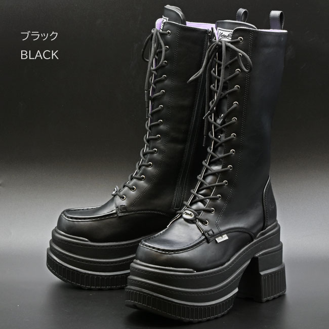 YOSUKE（ヨースケ） メンズ ブーツ スニーカー 厚底 ブラック 黒 厚底