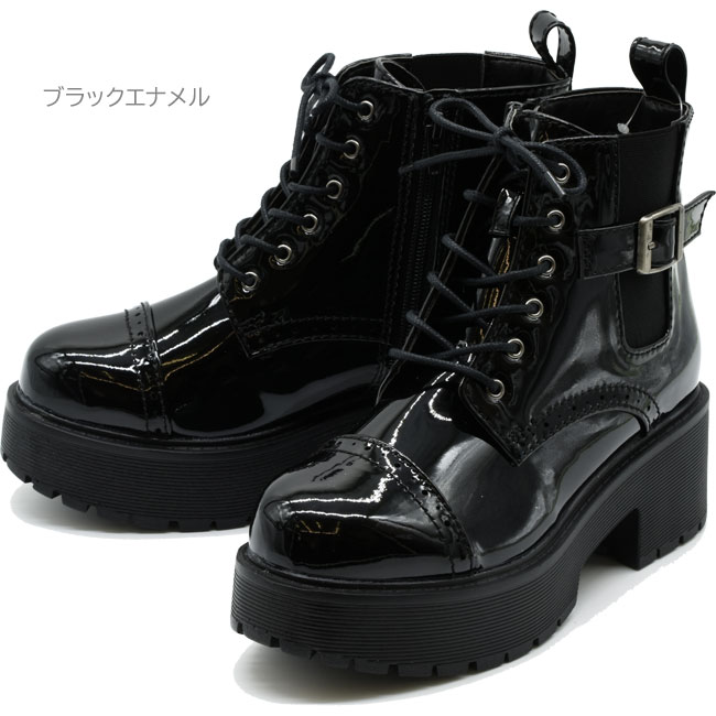 YOSUKE（ヨースケ） ブーツ レディース 厚底 ブラック 黒 厚底 ブーツ